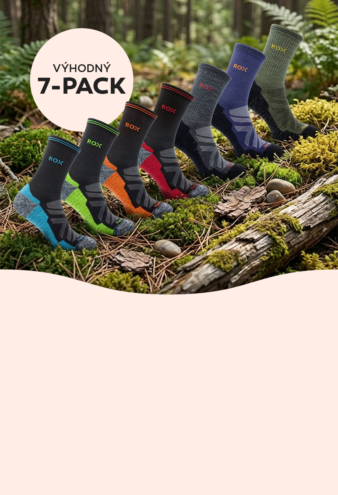 ROX Merino Wool Climby 7pack - české outdoorové ponožky z merino vlny